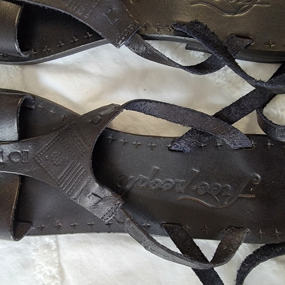 FREE PEOPLE OLIVEIRA WRAP Sandal Black ⚫️ Size 38/8 - Picture 4 of 8